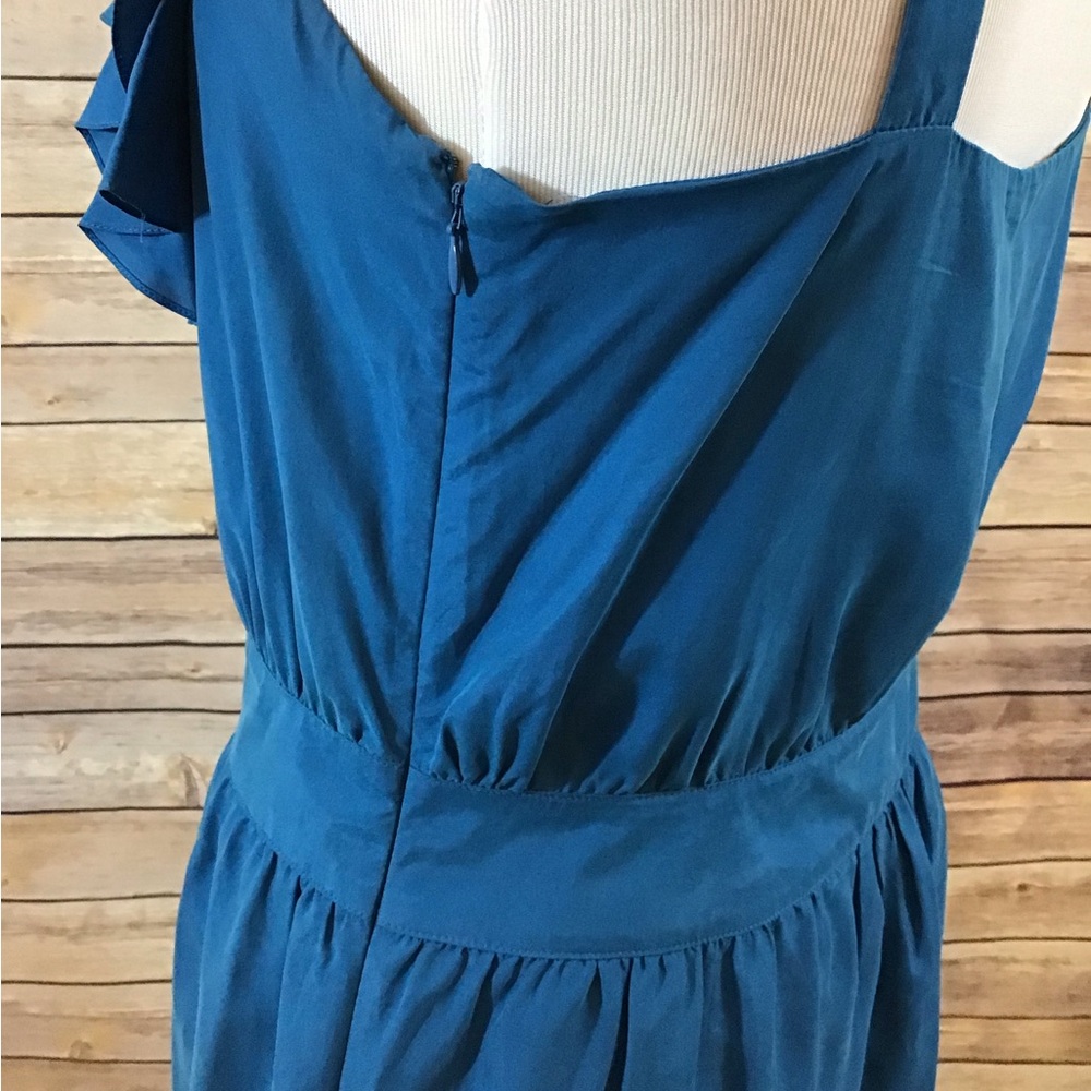 LOFT Blue Ruffled Sundress Mini - Picture 4 of 7